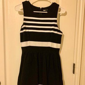Madewell black and white dress